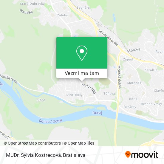 MUDr. Sylvia Kostrecová mapa