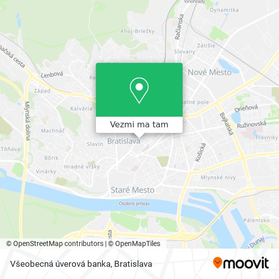 Všeobecná úverová banka mapa