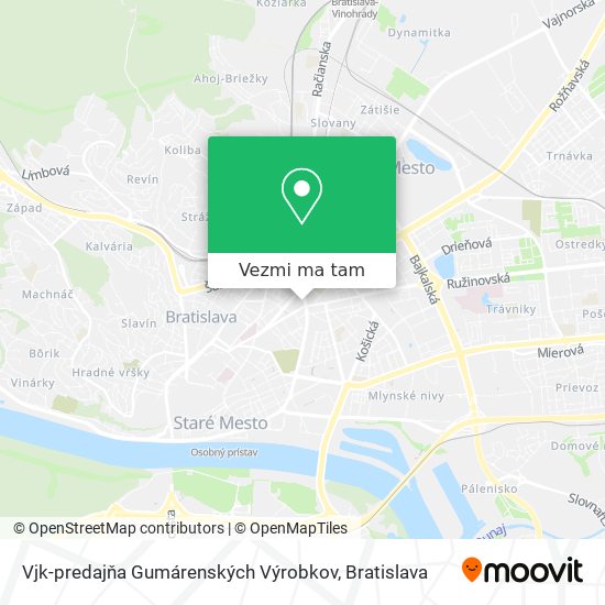 Vjk-predajňa Gumárenských Výrobkov mapa