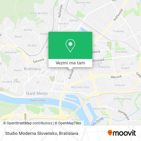 Studio Moderna Slovensko mapa