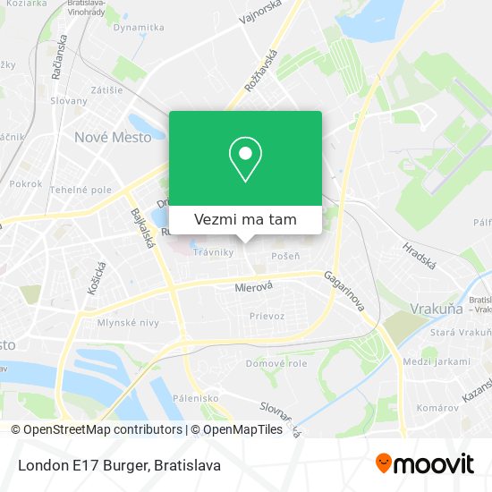 London E17 Burger mapa