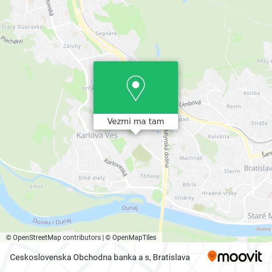 Ceskoslovenska Obchodna banka a s mapa