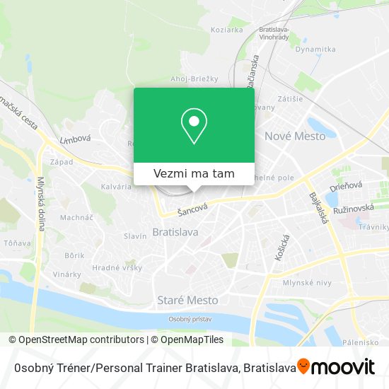 0sobný Tréner / Personal Trainer Bratislava mapa