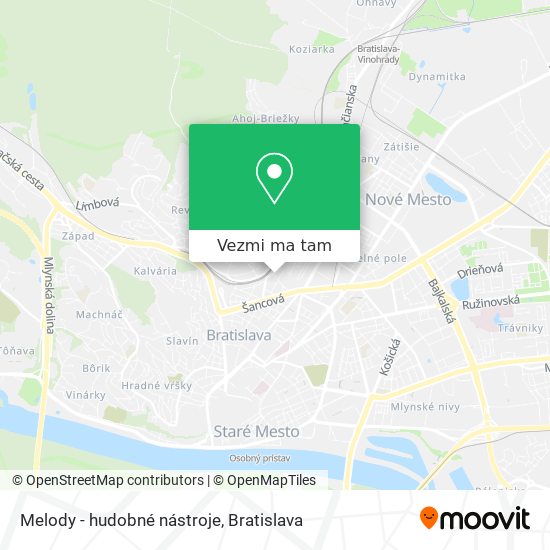 Melody - hudobné nástroje mapa