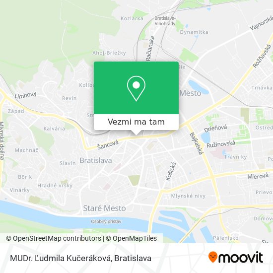 MUDr. Ľudmila Kučeráková mapa