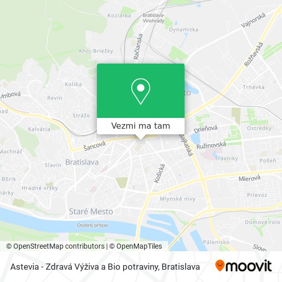 Astevia - Zdravá Výživa a Bio potraviny mapa