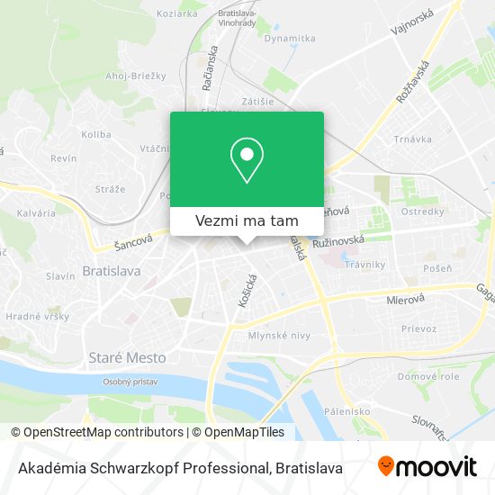 Akadémia Schwarzkopf Professional mapa