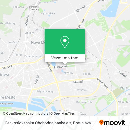 Ceskoslovenska Obchodna banka a s mapa