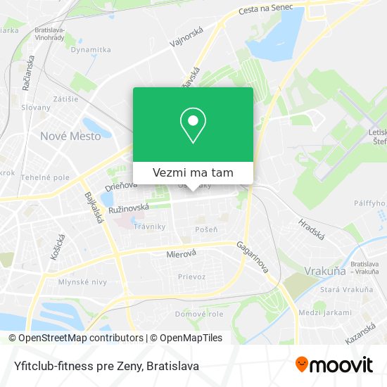 Yfitclub-fitness pre Zeny mapa