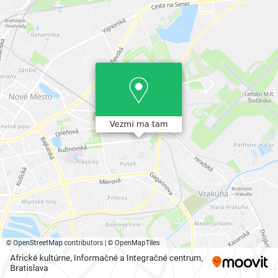 Africké kultúrne, Informačné a Integračné centrum mapa