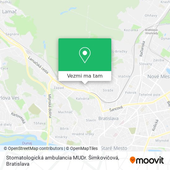 Stomatologická ambulancia MUDr. Šimkovičová mapa