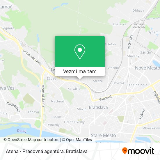 Atena - Pracovná agentúra mapa