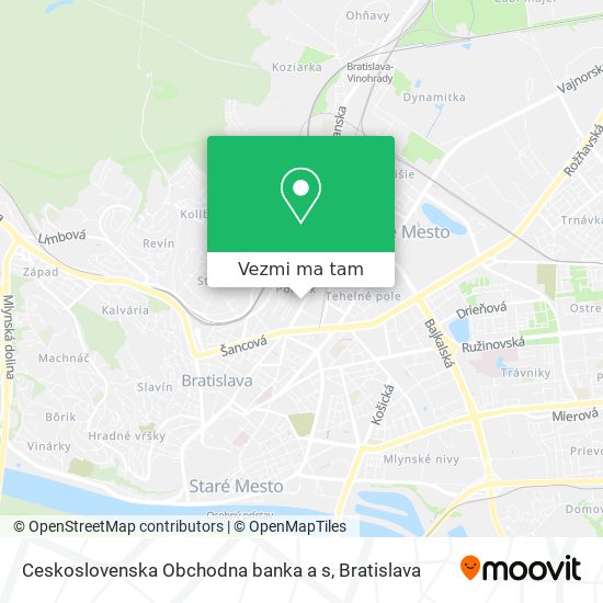 Ceskoslovenska Obchodna banka a s mapa