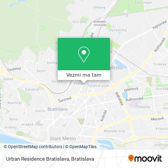 Urban Residence Bratislava mapa