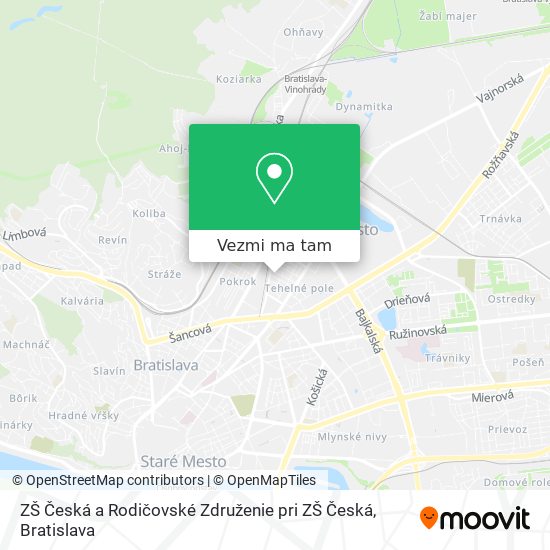 ZŠ Česká a Rodičovské Združenie pri ZŠ Česká mapa