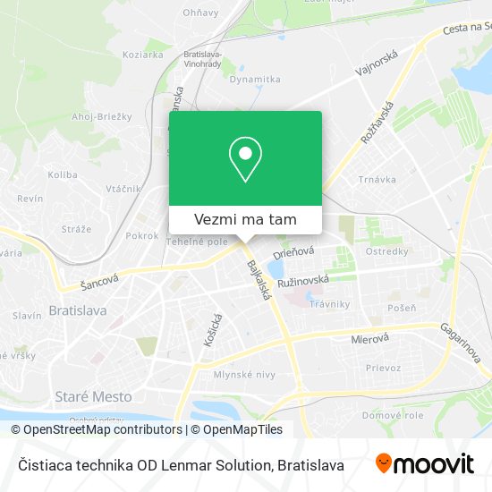 Čistiaca technika OD Lenmar Solution mapa