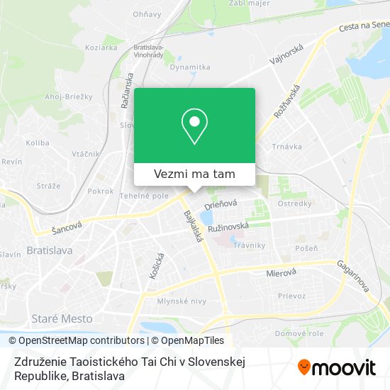 Združenie Taoistického Tai Chi v Slovenskej Republike mapa