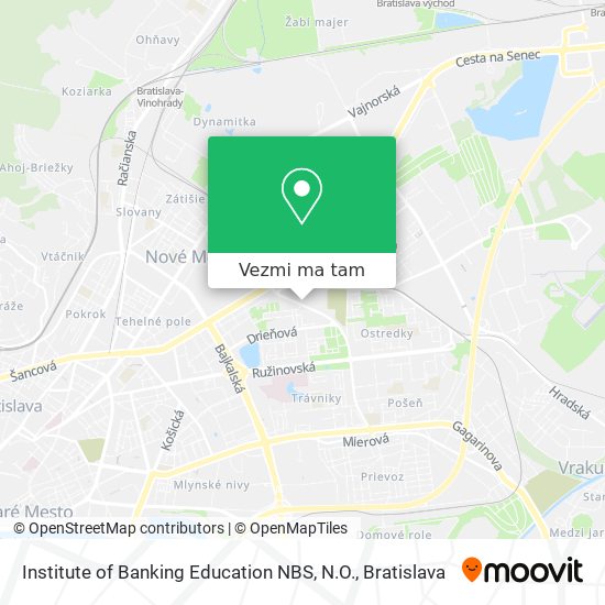Institute of Banking Education NBS, N.O. mapa