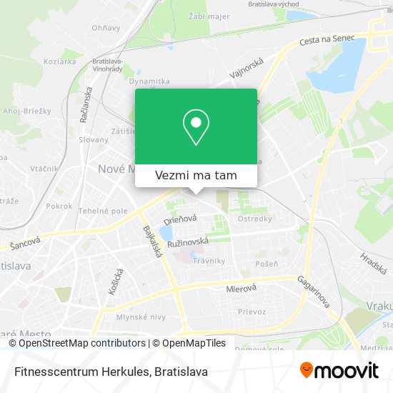 Fitnesscentrum Herkules mapa