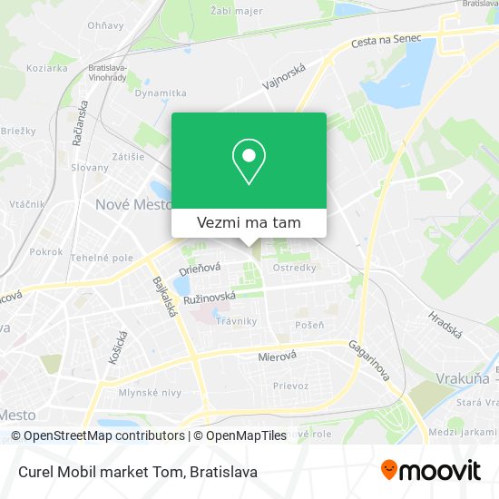 Curel Mobil market Tom mapa