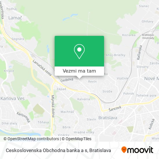 Ceskoslovenska Obchodna banka a s mapa