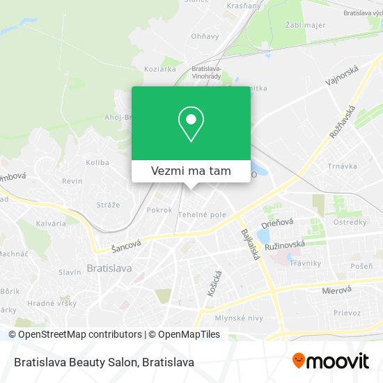 Bratislava Beauty Salon mapa