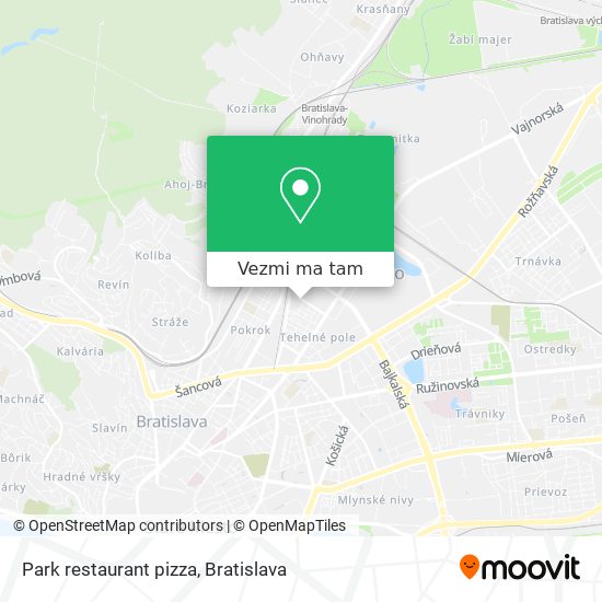 Park restaurant pizza mapa