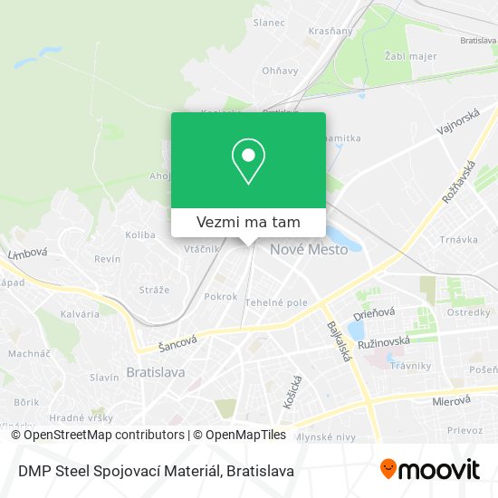 DMP Steel Spojovací Materiál mapa