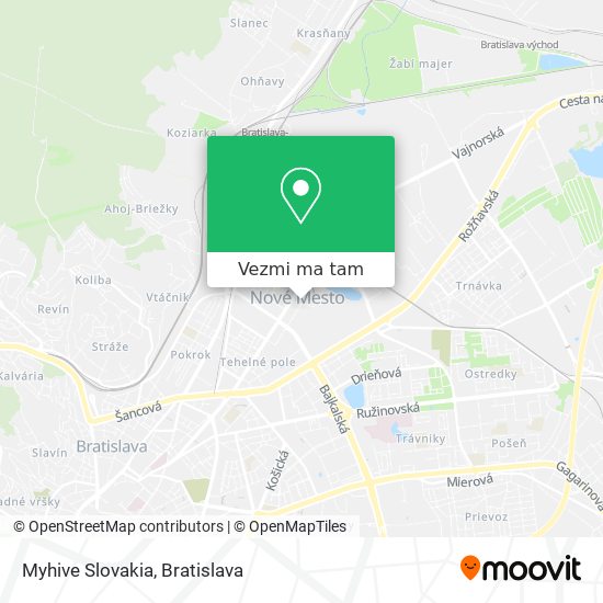 Myhive Slovakia mapa