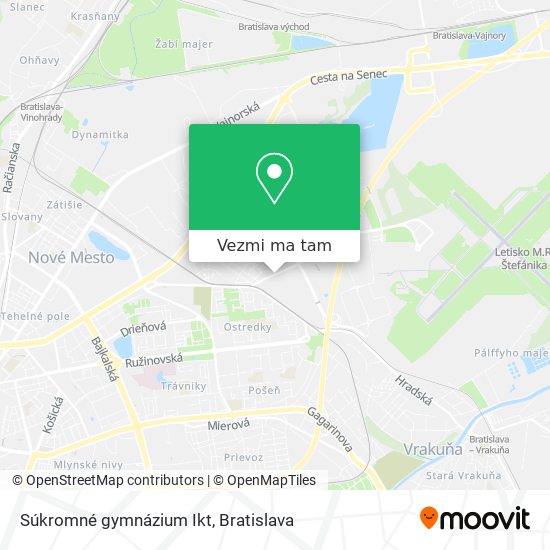 Súkromné gymnázium Ikt mapa