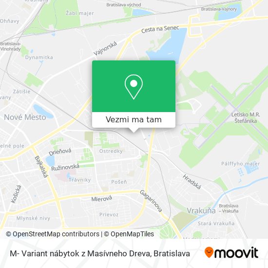 M- Variant nábytok z Masívneho Dreva mapa