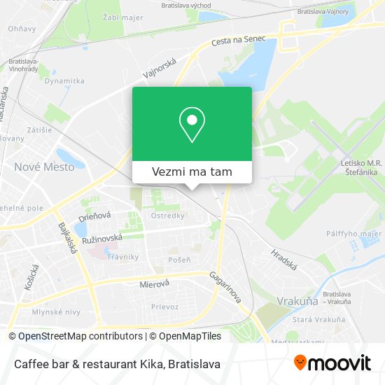 Caffee bar & restaurant Kika mapa