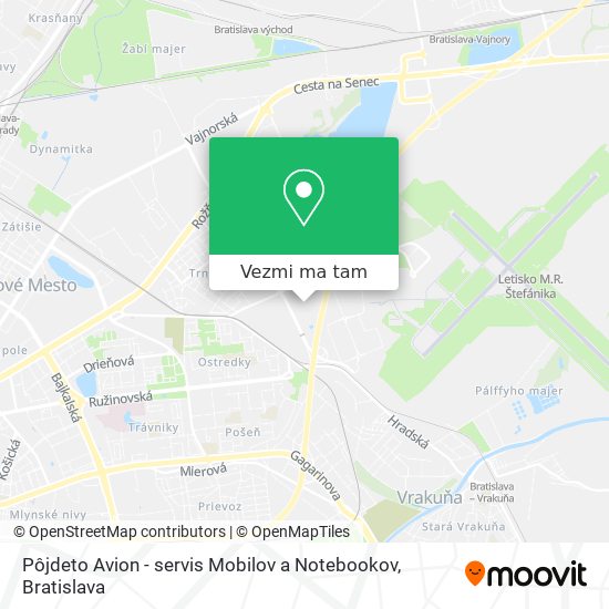 Pôjdeto Avion - servis Mobilov a Notebookov mapa