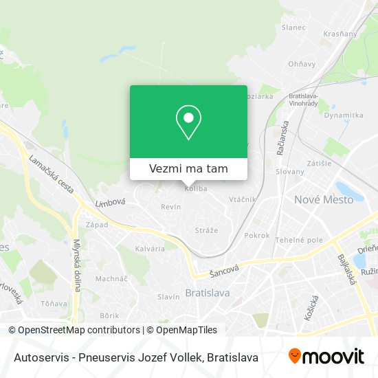 Autoservis - Pneuservis Jozef Vollek mapa