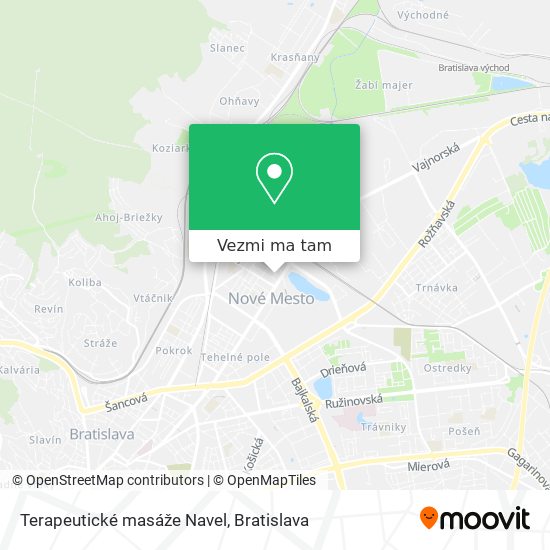 Terapeutické masáže Navel mapa