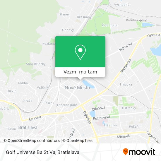 Golf Universe Ba St.Va mapa