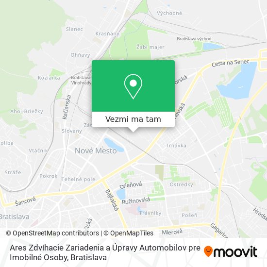 Ares Zdvíhacie Zariadenia a Úpravy Automobilov pre Imobilné Osoby mapa