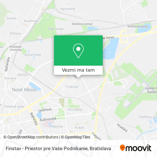 Finstav - Priestor pre Vaše Podnikanie mapa