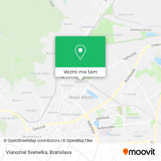 Vianočné Svetielka mapa