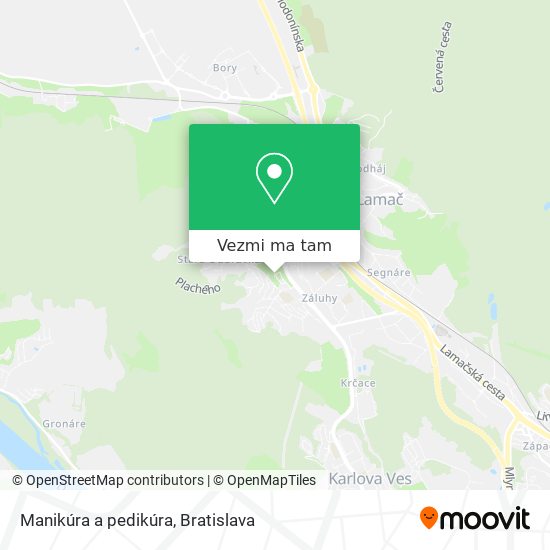 Manikúra a pedikúra mapa