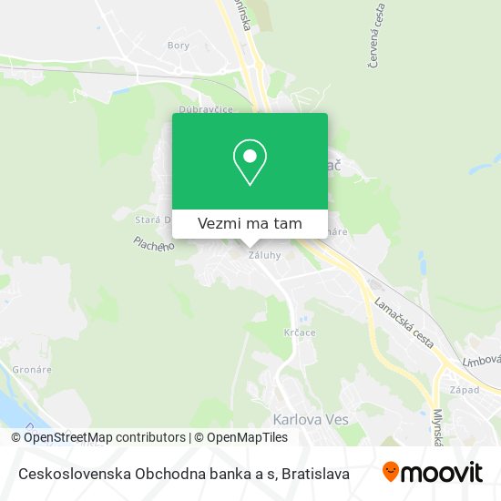 Ceskoslovenska Obchodna banka a s mapa