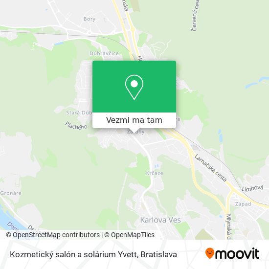 Kozmetický salón a solárium Yvett mapa