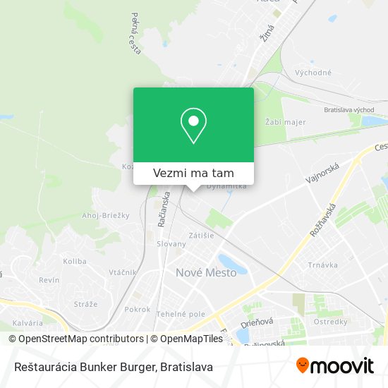 Reštaurácia Bunker Burger mapa
