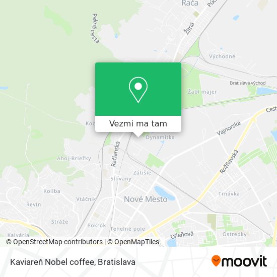 Kaviareň Nobel coffee mapa