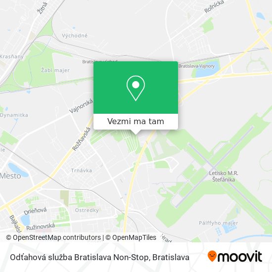 Odťahová služba Bratislava Non-Stop mapa