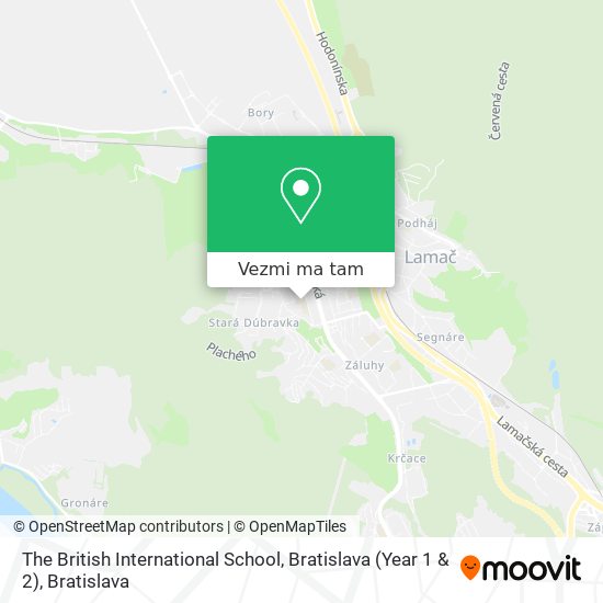 The British International School, Bratislava (Year 1 & 2) mapa