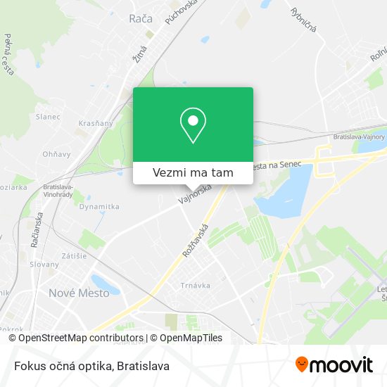 Fokus očná optika mapa