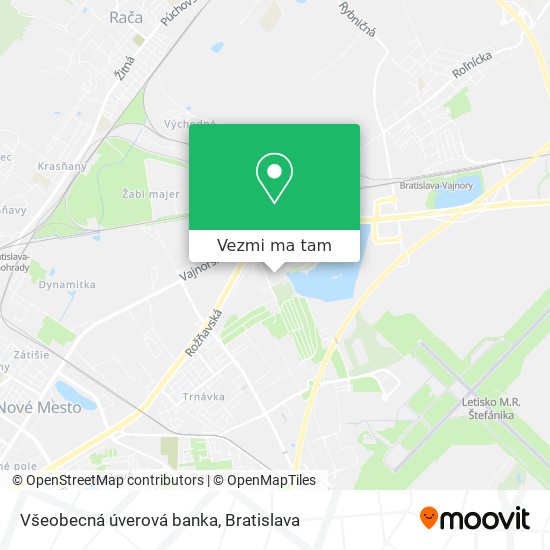 Všeobecná úverová banka mapa