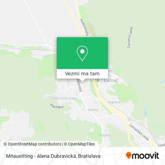 Mňausitting - Alena Dubravická mapa