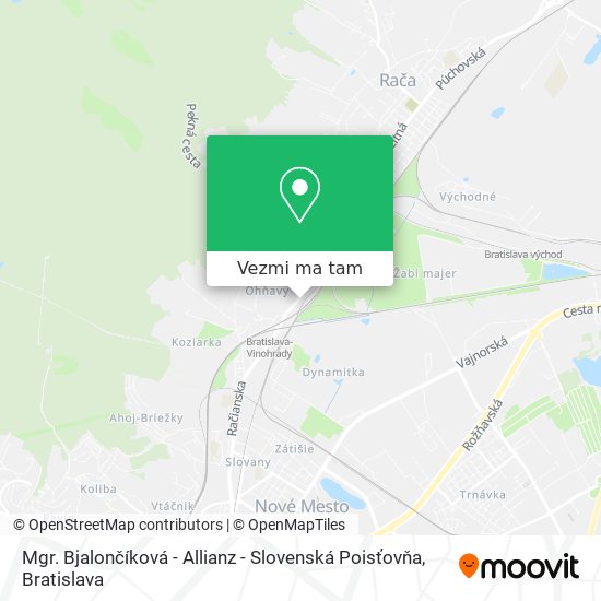 Mgr. Bjalončíková - Allianz - Slovenská Poisťovňa mapa
